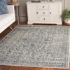 Safavieh Princeton Machine Made Area Rug, Cream / Slate Traditional Style Easy Care In Gray