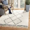 Safavieh Pro Lux Shag Machine Made Area Rug, Cream / Blue Shag / Flokati Style Easy Care In Neutral