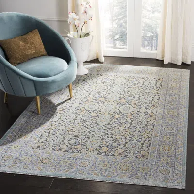 SAFAVIEH PROVANCE MACHINE MADE AREA RUG, BLUE / GREEN TRADITIONAL STYLE EASY CARE