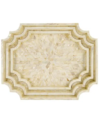Safavieh Prynne Set Of 3 Trays In Neutral