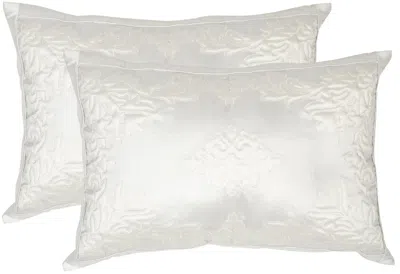 Safavieh Quilted Medallion Pillow In White