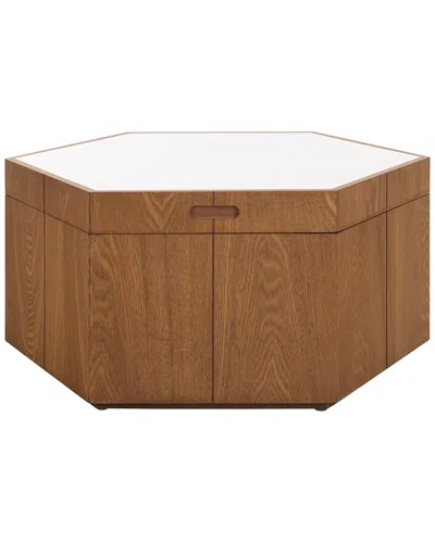 Safavieh Rafaela Hexagon Coffee Table In Brown