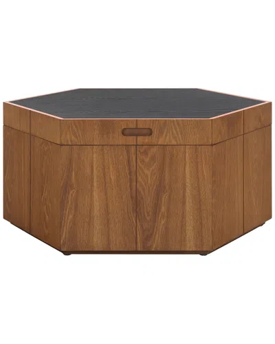 Safavieh Rafaela Hexagon Coffee Table In Brown