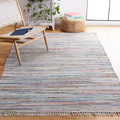 Safavieh Rag Rug Hand Made Area Rug, Grey / Multi Bohemian Style Non-shedding