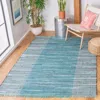 Safavieh Rag Rug Machine Made Area Rug, Light Blue / Grey Bohemian Style Easy Care In Blue