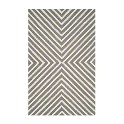Safavieh Ralph Stripe Hand Tufted Wool Rug In Gray