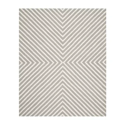Safavieh Ralph Stripe Hand Tufted Wool Rug In Silver