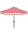 Safavieh Ramona 9ft Crank Umbrella In Red