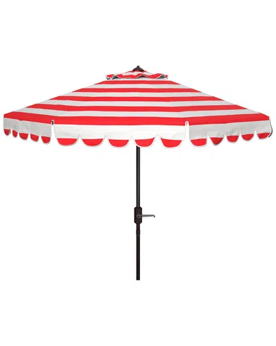 Safavieh Ramona 9ft Crank Umbrella In Red