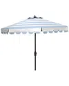 Safavieh Ramona 9ft Crank Umbrella In Blue