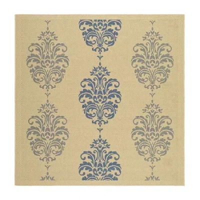 Safavieh Ray Floral Floral Indoor Outdoor Square Area Rug In Blue