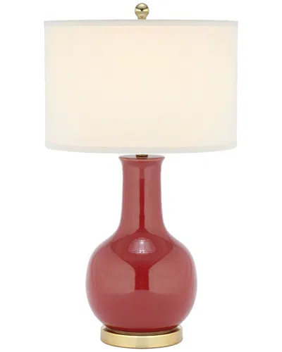 SAFAVIEH DISCONTINUED SAFAVIEH RED 27.5IN CERAMIC PARIS LAMP
