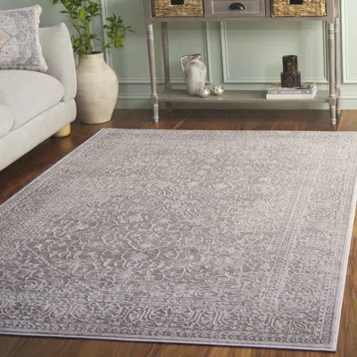 Safavieh Reflection Machine Made Area Rug, Beige / Cream Traditional Style Easy Care In Gray