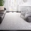Safavieh Reflection Machine Made Area Rug, Light Grey / Cream Traditional Style Easy Care In Neutral