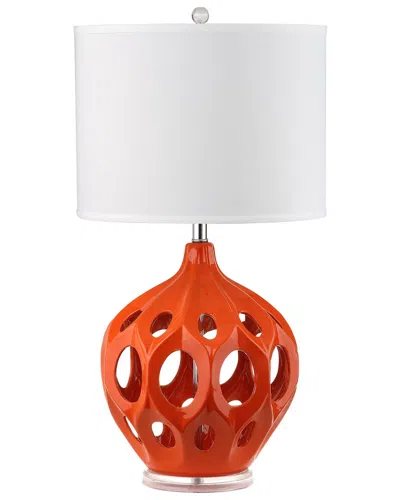 Safavieh Regina 29in Ceramic Table Lamp 3 In Orange