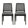Safavieh Reinhardt Kitchen Collection 2-pc. Upholstered Dining Chair In Black