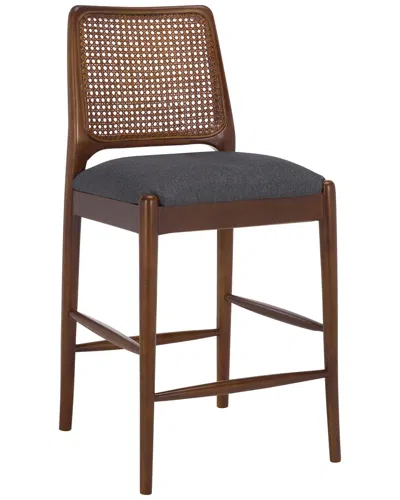 Safavieh Reinhardt Rattan Counter Stool In Brown