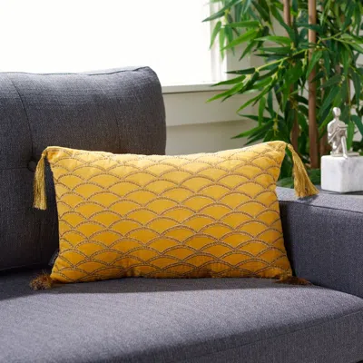 Safavieh Remlin Pillow In Yellow