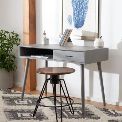 Safavieh Remy 1 Drawer Writing Desk In Gray