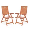 Safavieh Rence Outdoor Folding Chair, Set Of 2 In Natural
