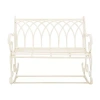 Safavieh Ressi Patio Collection Rocking Bench In White