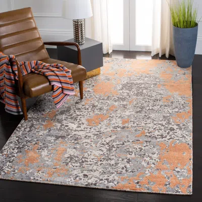 Safavieh Restoration Vintage Hand Made Area Rug, Rust / Grey Contemporary Style Non-shedding In Multi
