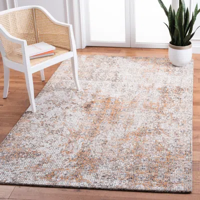 Safavieh Restoration Vintage Hand Made Area Rug, Rust / Orange Transitional Style Non-shedding In Neutral