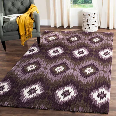 Safavieh Retro Machine Made Area Rug, Dark Brown / Eggplant Bohemian Style Easy Care