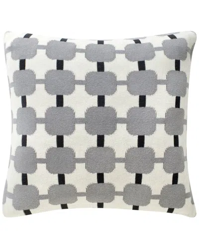 Safavieh Retro Square Pillow In Silver