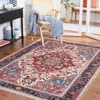 Safavieh Riviera Non-slip Machine Washable Area Rug, Ivory / Blue Traditional Style Easy Care In Multi
