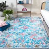 Safavieh Riviera Non-slip Machine Washable Area Rug, Light Blue / Pink Bohemian Style Easy Care In Multi