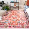 Safavieh Riviera Non-slip Machine Washable Area Rug, Orange / Light Blue Bohemian Style Easy Care In Multi
