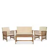 Safavieh Rocklin 4 Piece Outdoor Living Set In Natural