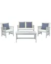 Safavieh Rocklin 4pc Outdoor Set In Blue
