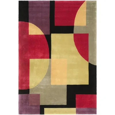 Safavieh Rodeo Drive Hand Tufted Wool Pile Geometric Rug In Black;gray