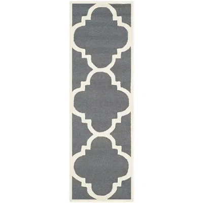 Safavieh Roger Geometric Hand Tufted Wool Rug In Gray