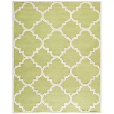 Safavieh Roger Geometric Hand Tufted Wool Rug In Green