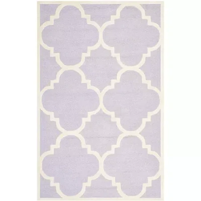 Safavieh Roger Geometric Hand Tufted Wool Rug In Purple