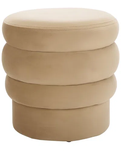 Safavieh Rohan Layered Ottoman In Neutral