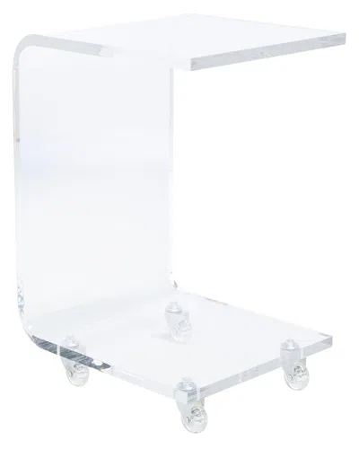 Safavieh Rollins Acrylic Bar Cart In White