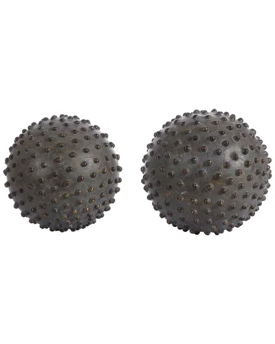 Safavieh Roni Set Of 2 Decorative Balls Table Decor In Brown