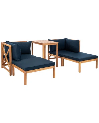 Safavieh Ronson Outdoor 5pc Sectional Set In Blue
