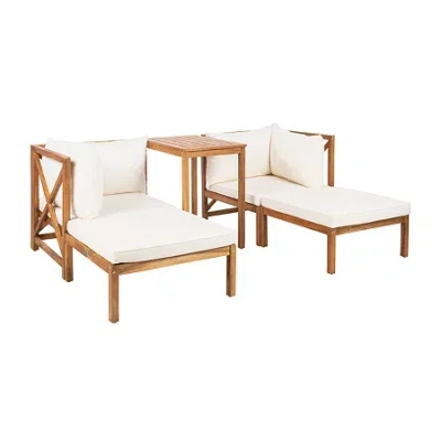 Safavieh Ronson Patio Collection 5-pc. Conversation Set In White
