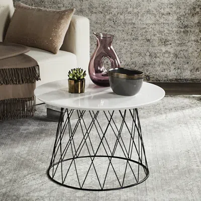 Safavieh Roper Retro Mid Century Lacquer End Table In Black