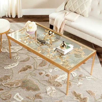 Safavieh Rosalia Butterfly Coffee Table In Gold