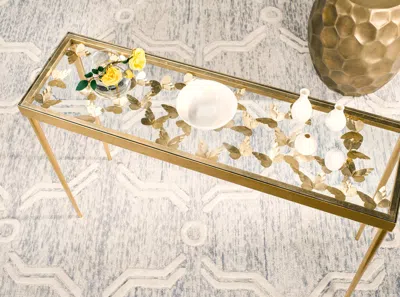 Safavieh Rosalia Butterfly Console In Gold
