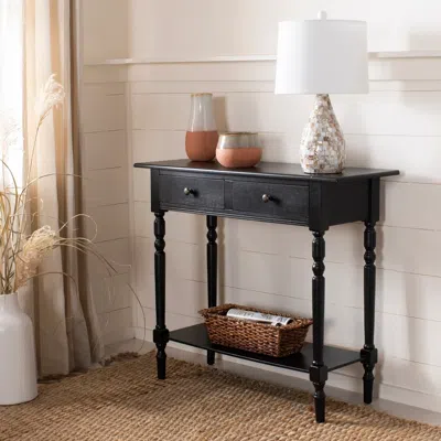 Safavieh Rosemary 2 Drawer Console In Black