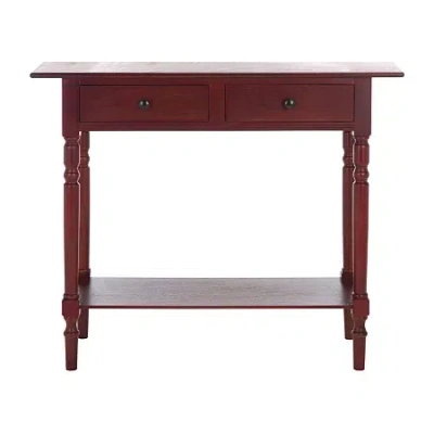 Safavieh Rosemary Storage 2-drawer Console Table In Burgundy