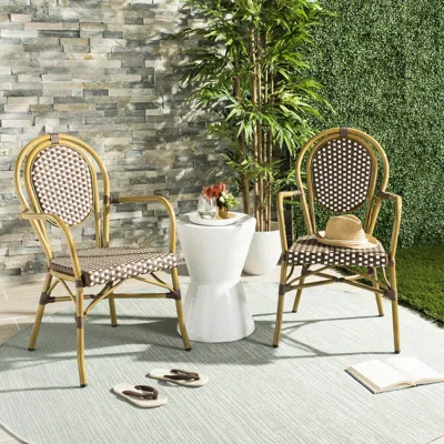 Safavieh Rosen French Bistro Arm Chair In Brown