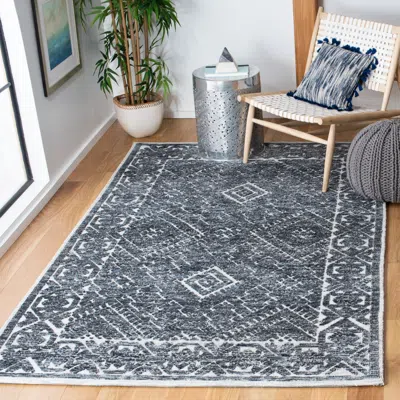 Safavieh Roslyn Hand Made Area Rug, Blue / Ivory Traditional Style Non-shedding In Gray